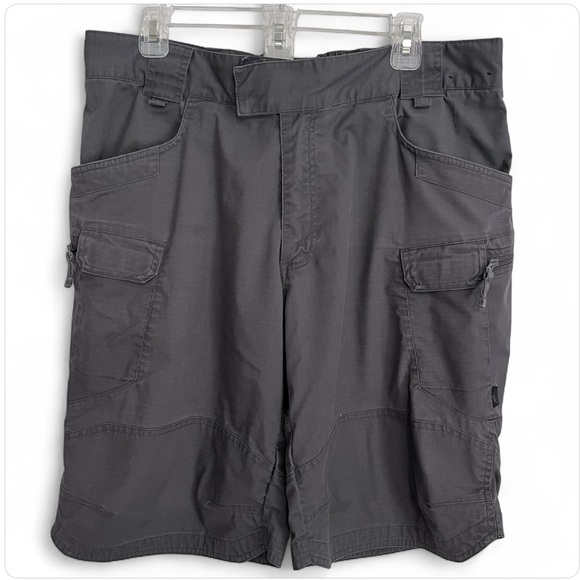 Helikon-Tex Shorts Mens 38 Gray Stretch Blend Ripstop Urban Tactical 11” Cargo - Picture 1 of 9